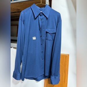 #3358-Men's Classic Long-Sleeve Navy Shirt